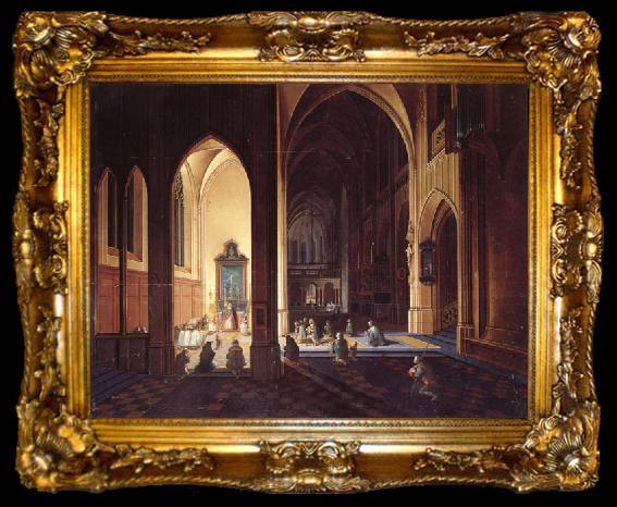 framed  Neeffs, Peter the Elder Interio of a Gothic Church, ta009-2